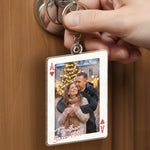 Custom Photo Shaped Acrylic Keychain - Personalized Anniversary Wedding Gifts For Husband And Wife, Him And Her - You Make My Days Better