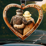 Custom Name Date Anniversary Gifts for Couples - Personalized Car Ornament
