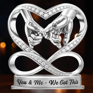 Custom Acrylic Plaque - Personalized Anniversary Wedding Gifts For Husband And Wife, Him And Her - Holding On To Us