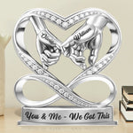 Custom Acrylic Plaque - Personalized Anniversary Wedding Gifts For Husband And Wife, Him And Her - Holding On To Us