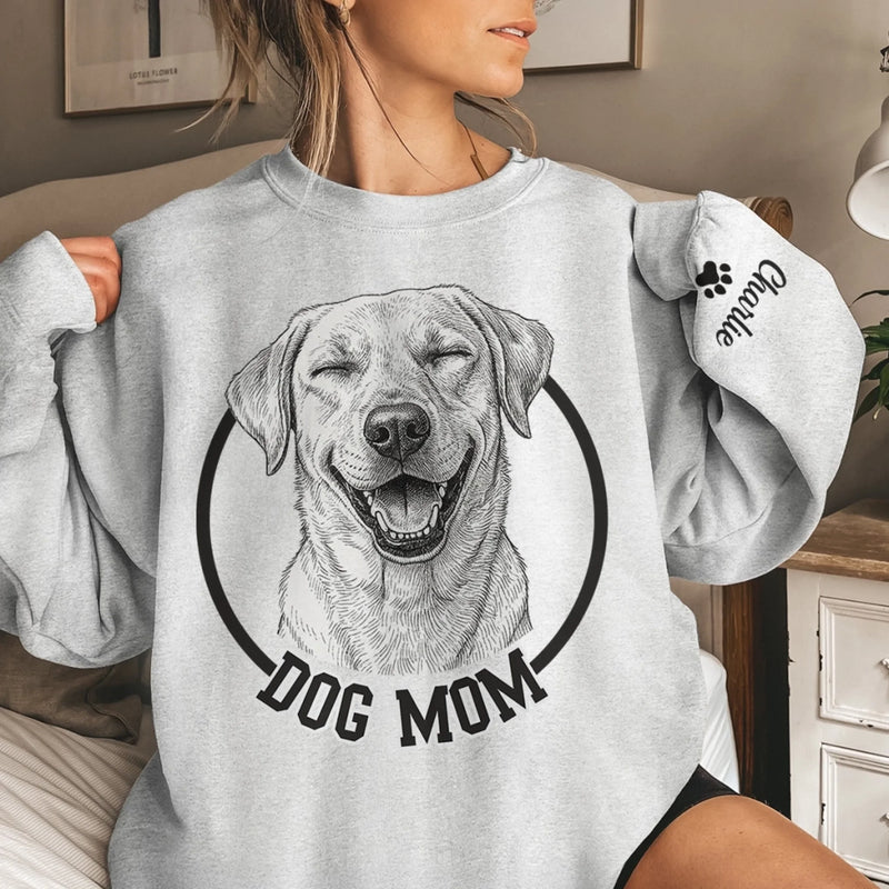 Custom Photo Unisex Sweatshirt, Hoodie With Design On Sleeve - Personalized Birthday Gifts For Dog Cat Lovers, Dog Dad And Mom, Cat Owners - Love Made Of Paws