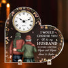 Custom Acrylic Desk Clock - Personalized Anniversary Wedding Gifts For Husband And Wife, Him And Her - Side By Side Always Us