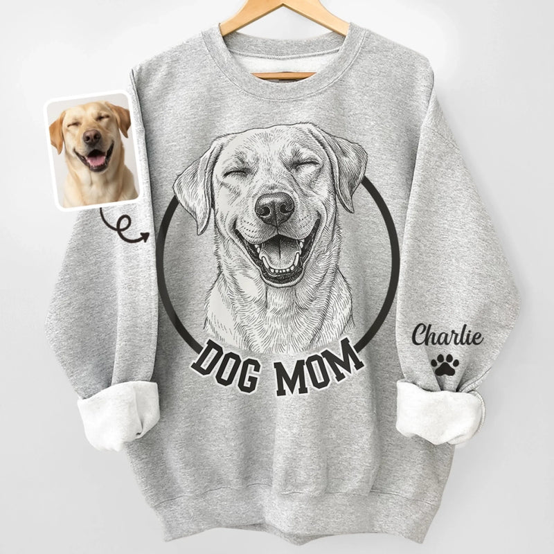 Custom Photo Unisex Sweatshirt, Hoodie With Design On Sleeve - Personalized Birthday Gifts For Dog Cat Lovers, Dog Dad And Mom, Cat Owners - Love Made Of Paws