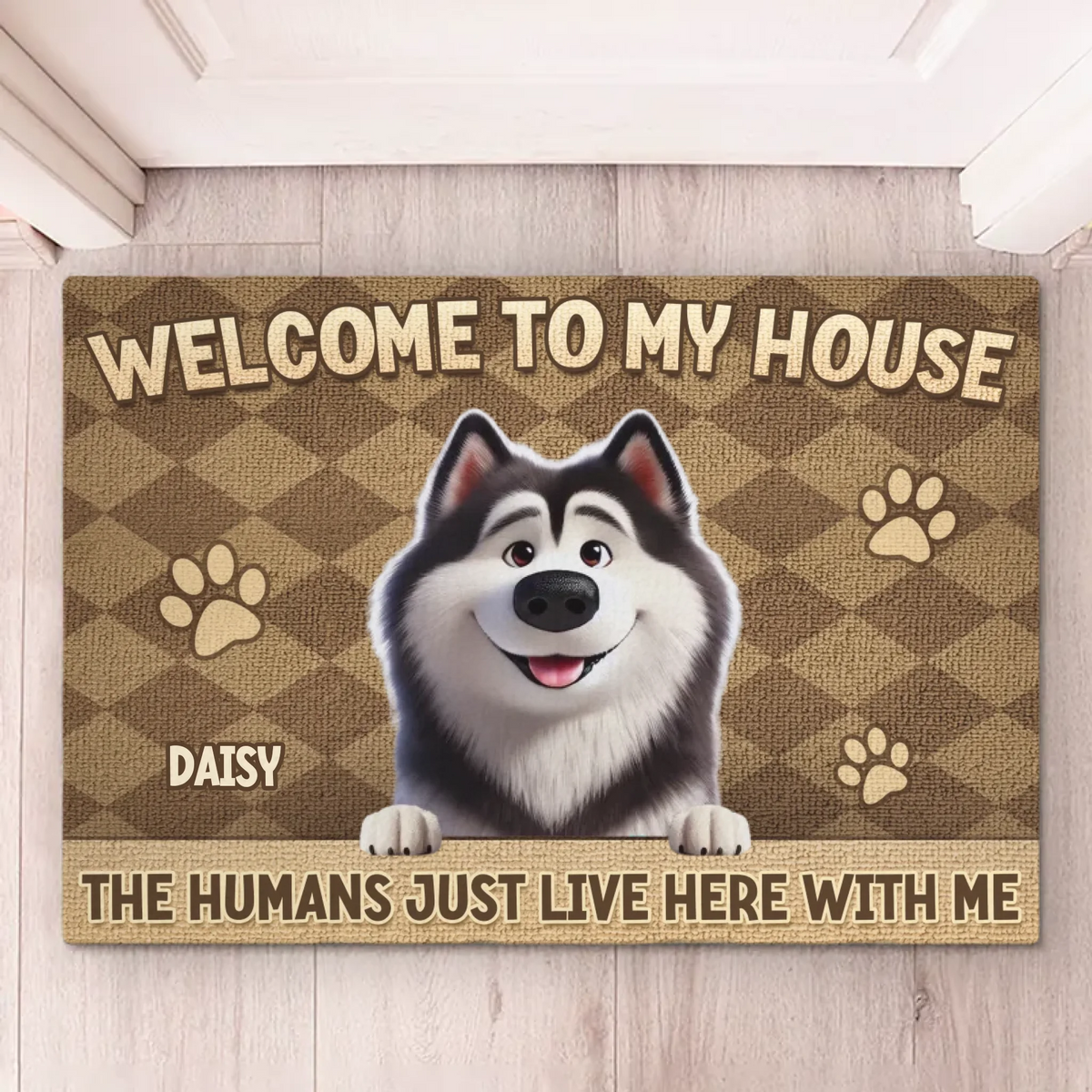 Custom Home Decor Decorative Mat - Personalized Birthday Gifts For Dog Cat Lovers, Dog Dad And Mom, Cat Owners - This Home Is Full Of Love