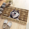 Custom Home Decor Decorative Mat - Personalized Birthday Gifts For Dog Cat Lovers, Dog Dad And Mom, Cat Owners - This Home Is Full Of Love