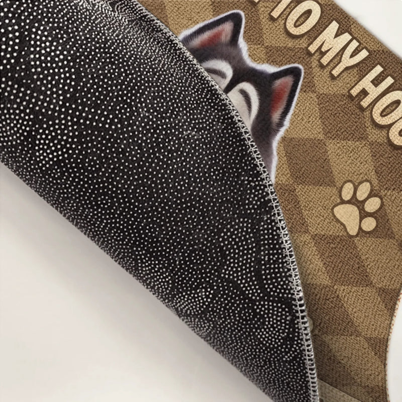 Custom Home Decor Decorative Mat - Personalized Birthday Gifts For Dog Cat Lovers, Dog Dad And Mom, Cat Owners - This Home Is Full Of Love