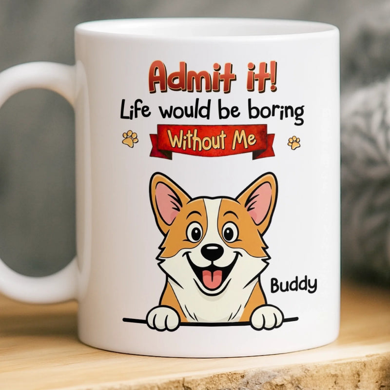 Custom Mug - Personalized Birthday Gifts For Dog Lovers, Dog Dad And Mom - My Dog Runs This House