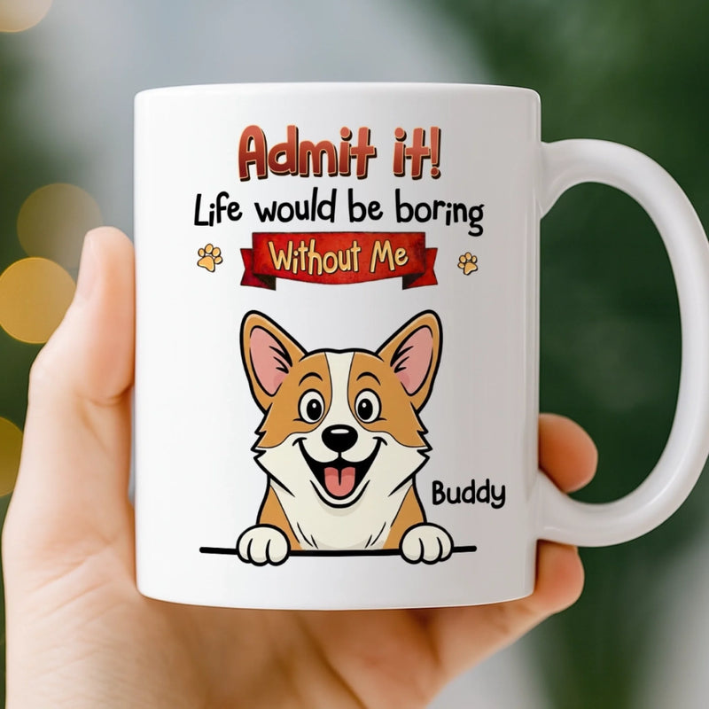 Custom Mug - Personalized Birthday Gifts For Dog Lovers, Dog Dad And Mom - My Dog Runs This House