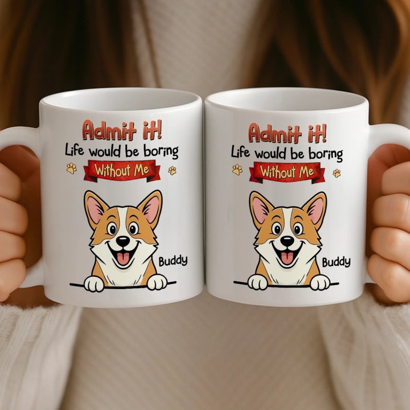 Custom Mug - Personalized Birthday Gifts For Dog Lovers, Dog Dad And Mom - My Dog Runs This House