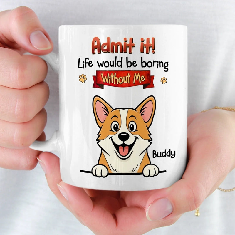 Custom Mug - Personalized Birthday Gifts For Dog Lovers, Dog Dad And Mom - My Dog Runs This House