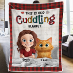 Custom Blanket - Personalized  Birthday Gifts For Cat Lovers, Cat Mom And Dad - Purr Mode On