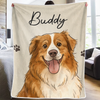 Custom Photo Blanket - Personalized Birthday Gifts For Dog Cat Lovers, Dog Dad And Mom, Cat Owners - Just Pure Happiness