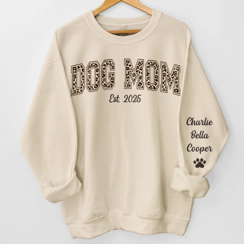 Custom Unisex Sweatshirt, Hoodie With Design On Sleeve - Personalized Birthday Gifts For Dog Cat Lovers, Dog Dad And Mom, Cat Owners - Proud Pet Mom