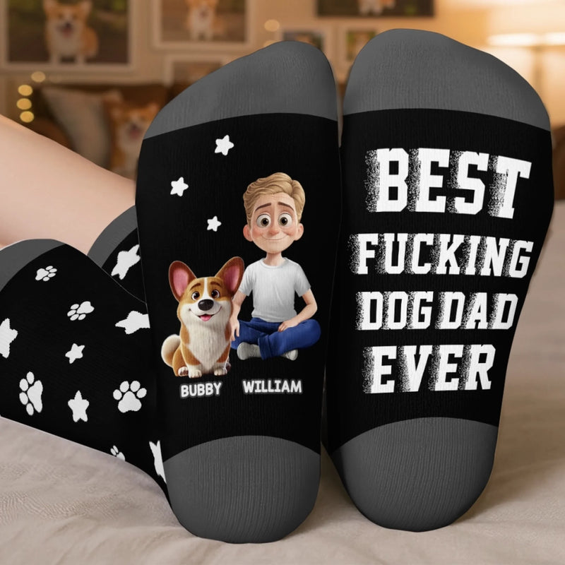 Custom Crew Socks - Personalized Birthday Gifts For Dog Cat Lovers, Dog Dad And Mom, Cat Owners - Paw Life Chosen