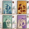 Custom Photo Vertical Poster - Personalized Anniversary Wedding Gifts For Husband And Wife, Him And Her - Our Connection Just Feels Right