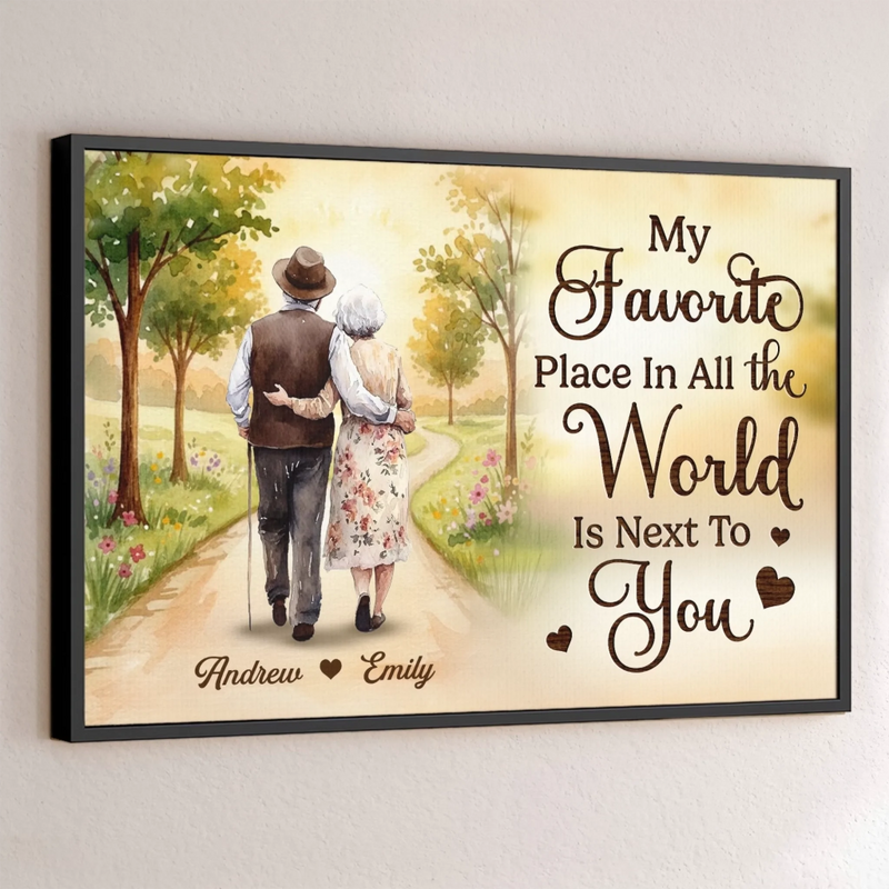 Custom Horizontal Poster - Personalized Anniversary Wedding Gifts For Husband And Wife, Him And Her - Still Smiling Because Of You