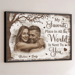 Custom Photo Horizontal Poster - Personalized Anniversary Wedding Gifts For Wife, Husband, Couple - We Grow Better Together Daily