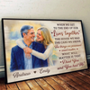Custom Photo Horizontal Poster - Personalized Anniversary Wedding Gifts For Husband And Wife, Him And Her - Love Lives In Small Moments