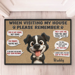 Custom Home Decor Decorative Mat - Personalized Birthday Gifts For Dog Lovers, Dog Dad And Mom - The Dogs Live Here