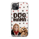 Custom 3D Inflated Effect Printed Clear Phone Case - Personalized Birthday Gifts For Dog Cat Lovers, Dog Dad And Mom, Cat Owners - Love Grows With Fur Around