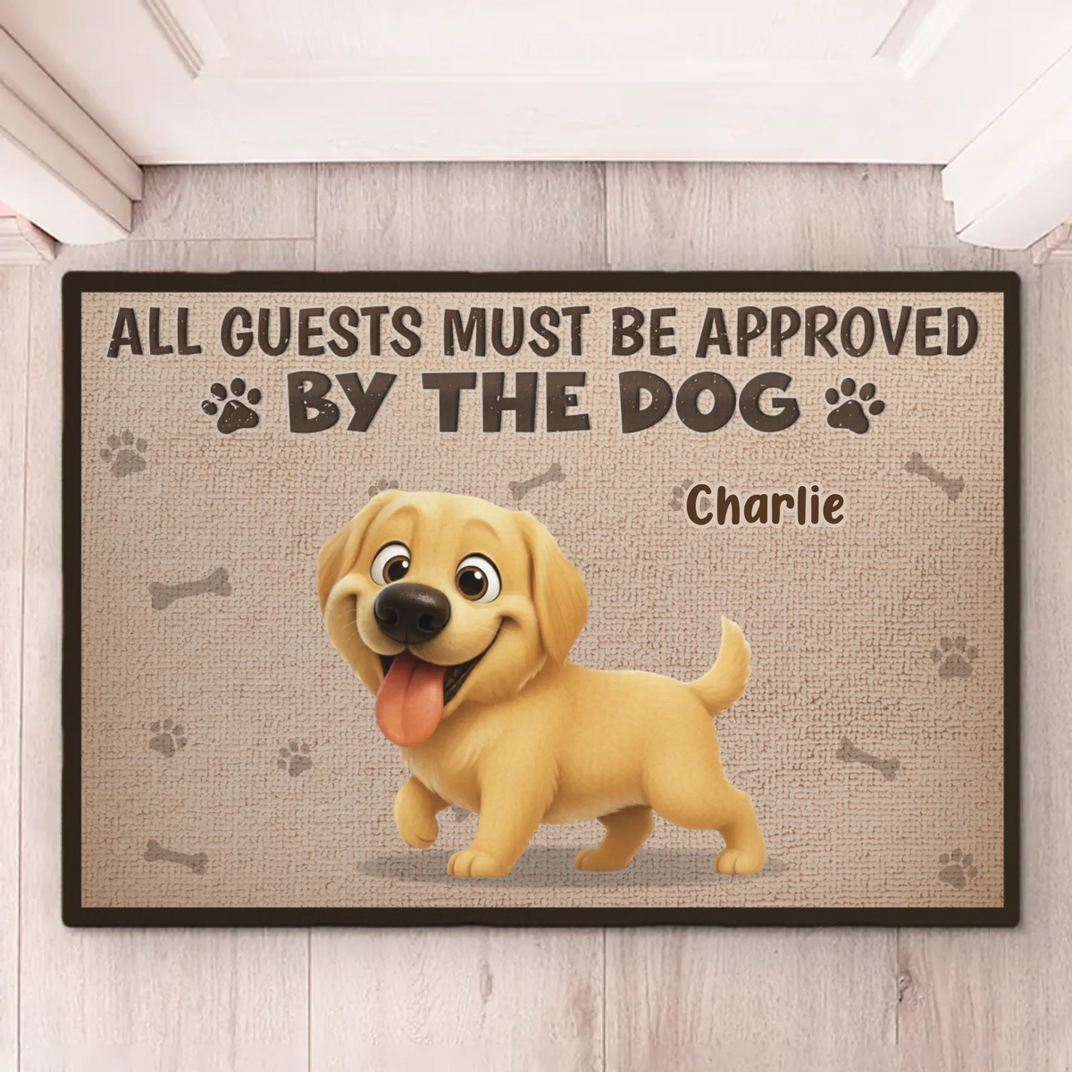 Custom Home Decor Decorative Mat - Personalized Birthday Gifts For Dog Lovers, Dog Dad And Mom - Fur Bosses Live Here