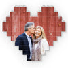 Custom Photo Heart Shaped Building Brick Blocks - Personalized Anniversary Wedding Gifts For Husband And Wife, Him And Her - We Choose Each Other Daily