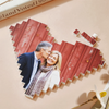 Custom Photo Heart Shaped Building Brick Blocks - Personalized Anniversary Wedding Gifts For Husband And Wife, Him And Her - We Choose Each Other Daily