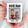 Custom 3D Inflated Effect Printed Mug - Personalized Birthday Gifts For Dog Lovers, Dog Dad And Mom - Love Begins With A Wag