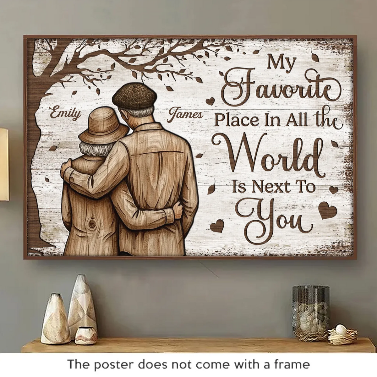 Custom Horizontal Poster - Personalized Anniversary Wedding Gifts For Husband And Wife, Him And Her - Our Love Keeps Growing