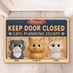 Custom 3D Inflated Effect Printed Home Decor Decorative Mat - Personalized Birthday Gifts For Cat Lovers, Cat Mom And Dad - Powered By Cat Love