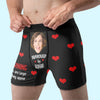 Custom Photo Boxer Briefs, Men's Boxers - Personalized Anniversary Wedding Gifts For Husband And Wife, Him And Her - Life Is Better Together