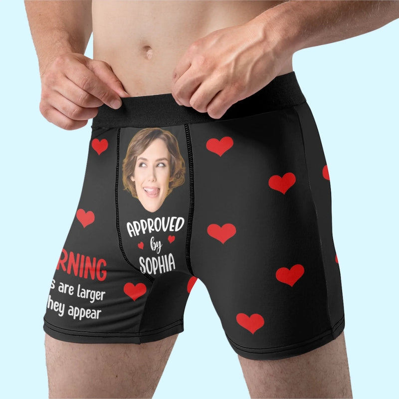 Custom Photo Boxer Briefs, Men's Boxers - Personalized Anniversary Wedding Gifts For Husband And Wife, Him And Her - Life Is Better Together