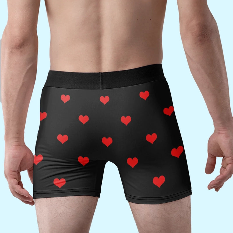 Custom Photo Boxer Briefs, Men's Boxers - Personalized Anniversary Wedding Gifts For Husband And Wife, Him And Her - Life Is Better Together