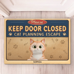 Custom 3D Inflated Effect Printed Home Decor Decorative Mat - Personalized Birthday Gifts For Cat Lovers, Cat Mom And Dad - Powered By Cat Love