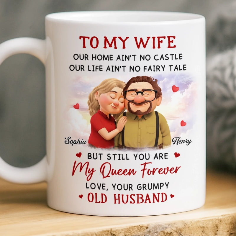 Custom Mug - Personalized Anniversary Wedding Gifts For Husband And Wife, Him And Her - Love Grows Quietly Between Us