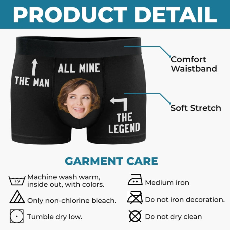 Custom Photo Boxer Briefs, Men's Boxers - Personalized Anniversary Wedding Gifts For Husband And Wife, Him And Her - You Are My Everyday Joy