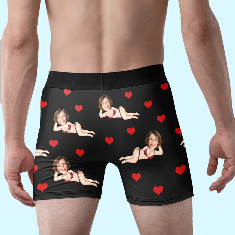 Custom Photo Boxer Briefs, Men's Boxers - Personalized Anniversary Wedding Gifts For Husband And Wife, Him And Her - Built Together Still Standing Strong