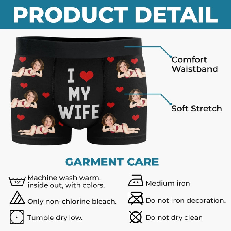 Custom Photo Boxer Briefs, Men's Boxers - Personalized Anniversary Wedding Gifts For Husband And Wife, Him And Her - Built Together Still Standing Strong