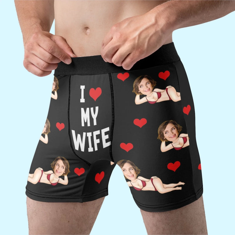 Custom Photo Boxer Briefs, Men's Boxers - Personalized Anniversary Wedding Gifts For Husband And Wife, Him And Her - Built Together Still Standing Strong