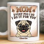 Custom Name Funny Pug Dad Gifts - Personalized Mugs