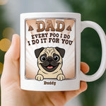 Custom Name Funny Pug Dad Gifts - Personalized Mugs