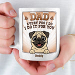 Custom Name Funny Pug Dad Gifts - Personalized Mugs