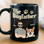 Custom Name Dogfather Gifts for Dog Dads - Personalized Mugs