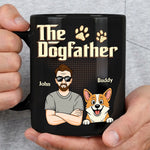 Custom Name Dogfather Gifts for Dog Dads - Personalized Mugs
