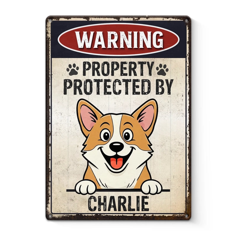 Custom Home Decor Metal Sign - Personalized  Birthday Gifts For Dog Lovers, Dog Dad And Mom - Property Of Paws