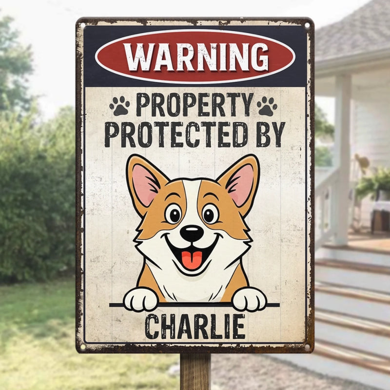 Custom Home Decor Metal Sign - Personalized  Birthday Gifts For Dog Lovers, Dog Dad And Mom - Property Of Paws