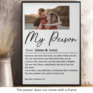 Custom Photo Vertical Poster - Personalized Anniversary Wedding Gifts For Husband And Wife, Him And Her - You And Me Works Always