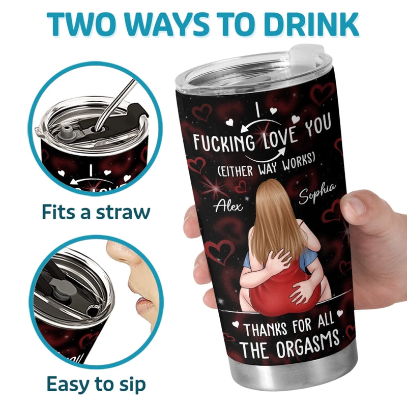 Custom Tumbler - Personalized Anniversary Wedding Gifts For Husband And Wife, Him And Her - Love That Feels Like Home
