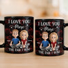 Custom Black Mug - Personalized Anniversary Wedding Gifts For Husband And Wife, Him And Her - We Keep Finding Each Other