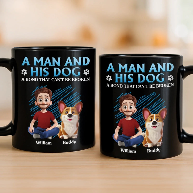 Custom Black Mug - Personalized Birthday Gifts For Dog Lovers, Dog Dad And Mom - Life With Fur Kids